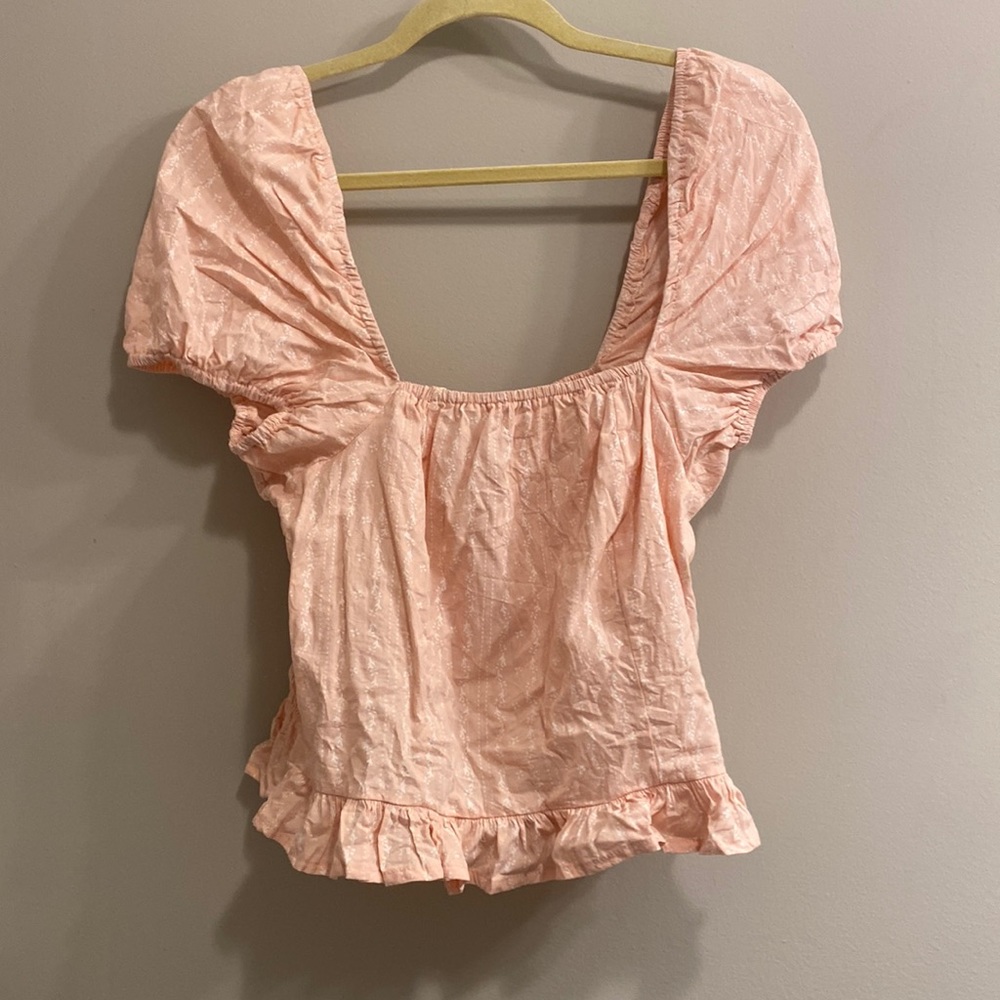 Crop puff sleeve top top